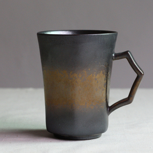 日式复古手工鎏金釉陶瓷杯个性简约马克杯喝水杯子咖啡杯定制礼物