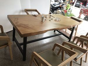 实木工夫茶几美式风泡茶台简约现代大板茶桌雕刻茶桌椅组合办公桌