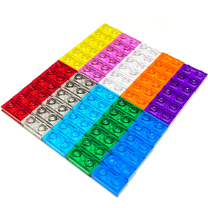 新透明10色兼容乐高 3023 小颗粒 矮1x2孔 砖塑料积木配件DIY玩具