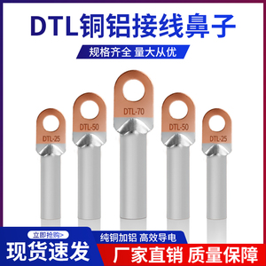 DTL-25铜铝鼻子过滤接头铜鼻子铜线耳接线端子16-35过渡电缆接头