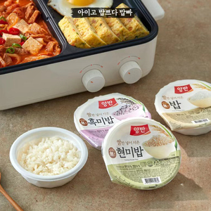 韩国进口东远两班速食米饭糙米黑米加热速食即食代餐旅行加热130g