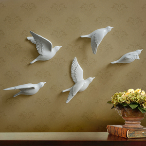 美式墙贴简约墙饰挂饰欧式小鸟装饰品挂件客厅墙面免打孔壁挂壁饰