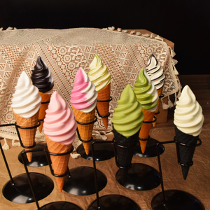 塑料冰淇淋模型中号24度冰淇淋模型摔不破儿童玩具甜筒模型无支架