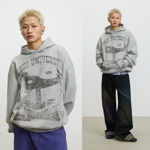 CONP 23AW Taichi University Hoodie 太极学院加绒磨损卫衣