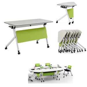 折叠会议桌多边形组合拼接桌学校培训室桌椅智慧教室桌椅讨论室桌