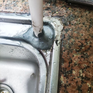 不锈钢洗碗池水槽防水补漏修补胶厨房洗菜盆钢桶铁盆漏水堵漏ab铸