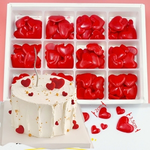 爱心巧克力生日蛋糕装饰片小红书同款冰淇淋甜品可食用粉红色心形