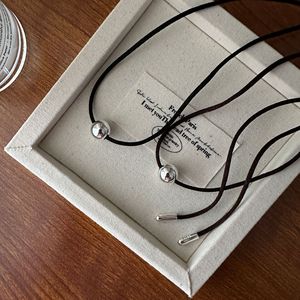 周的的 S925韩版纯银时髦INS风圆珠毛衣链项链时髦甜酷叠戴绳链