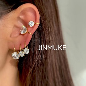 JINMUKE韩国进口东大门时尚首饰品单钻闪气质耳钉耳环新品2022