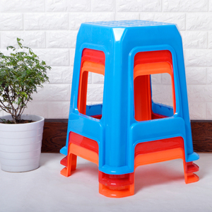 包邮加高塑料凳子加厚家用成人大方凳叠放餐饮凳彩色儿童矮凳椅子