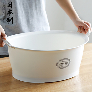 日本进口家用塑料盆子洗衣盆大号脸盆洗手盆泡脚盆厨房洗碗洗菜盆
