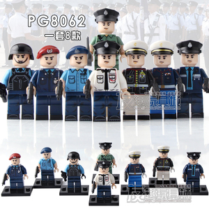 兼容乐高警察系列香港警察飞虎队澳门警司拼装积木人仔儿童玩具