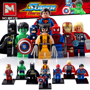 MR138超级英雄复联蝙蝠侠钢铁侠积木拼装积木人仔SY180同款玩具