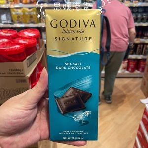 香港代购 进口GODIVA歌帝梵醇享黑牛奶巧克力片排块礼物零食90g