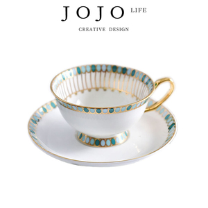 JOJO'S L. PD·Zuim·杯具咖啡杯套装金柄骨瓷碟欧式下午茶 |醉梦