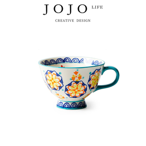 JOJO'S L. PD·Stamen·杯具手绘陶瓷杯花朵杯早餐杯燕麦杯 |花蕊