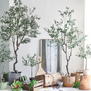 ins北欧仿真绿植盆栽橄榄树落地大型植物家居室内仿真装饰假绿植