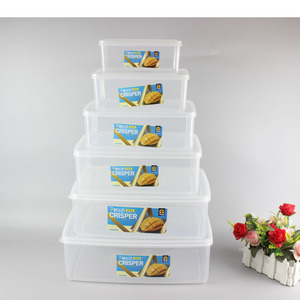 带盖透明保鲜盒冰箱冷冻藏收纳塑料盒食品包装盒子长方形打包饭盒