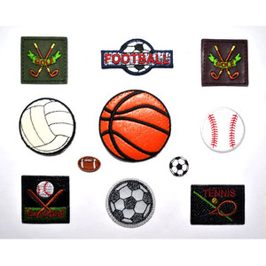 篮球足球排球橄榄球球类棒球网球皮革服装饰贴小号贴花刺绣徽章
