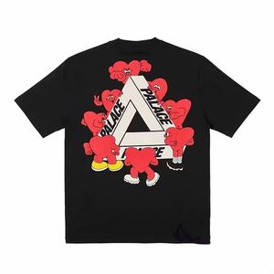 Palace 24SS后背爱心卡通小人涂鸦三角LOGO印花情侣款圆领短袖T恤