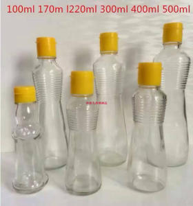 新品 100-500毫升麻油玻璃瓶香油空瓶子小磨香油瓶螺丝麻油玻璃瓶