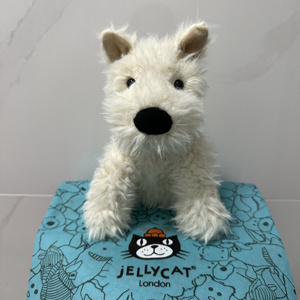 英国正品JELLYCAT门罗苏格兰梗犬玩偶西高地可爱小狗毛绒玩具23cm