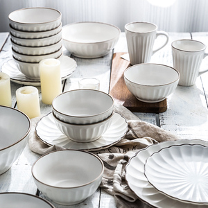 碗碟套装家用小清新北欧简约陶瓷盘子碗欧式创意餐具套装碗盘家用