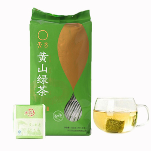 【买三送一】天方茶叶135g黄山绿茶毛峰袋泡茶会议宾馆旅行绿茶包