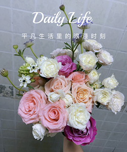 北京同城发货鲜花每周一花家庭插花 企业周花 桌花包月花束 季卡