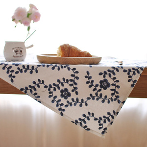 棉麻餐巾餐垫小桌布田园风西餐布垫烘焙美食拍摄背景布 蔓藤花