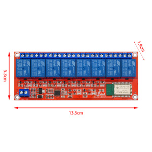 5V/12V 8路蓝牙继电器模块高低电平触发蓝牙控制手机遥控无线开关