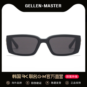 GM新款2023年韩版复古方形墨镜女个性小框太阳镜男士太阳眼镜开车