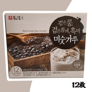 包邮丹特黑豆黑芝麻黑米粉240g韩国进口12枚黑色谷物营养健康代餐