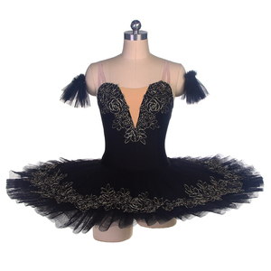 黑天鹅芭蕾舞tutu裙儿童专业比赛舞蹈服黑色蓬蓬裙成人芭蕾演出服