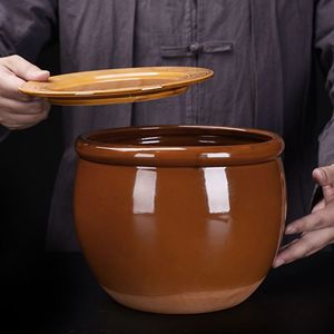 老式大号十斤装瓦罐煨汤炖罐汤盅家用炖红酒鸡缸陶瓷煲汤特大砂锅