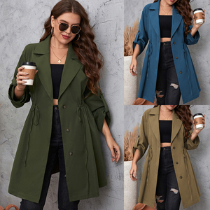 Plus Size Women Winter Autumn Coats Trench Coat Long Jacket