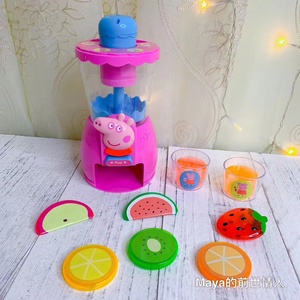 香港小猪佩奇佩琪仿真迷你儿童水果榨汁机搅拌机果汁机过家家玩具