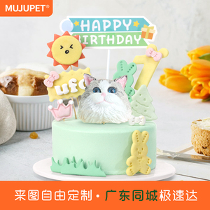 mujupet宠物蛋糕自制4寸鸡肉狗零食猫咪蛋糕牛肉mini狗狗生日蛋糕