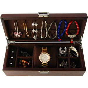 首饰盒木质戒指耳环饰品项链手表收纳大容量整理多功能韩国风欧式