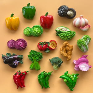 个性创意可爱蔬菜冰箱贴3d立体仿真磁贴茄子芹菜白菜厨房装饰磁铁