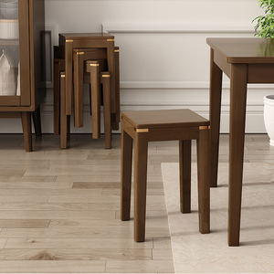 全实木小凳子可叠放家用小型现代简约矮凳餐桌家用简易长条长板凳