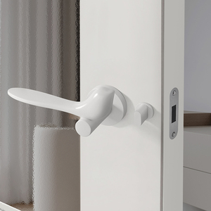 极简小鸟北欧室内卧室静音房门锁黄古铜分体锁现代磁吸锁具通用型