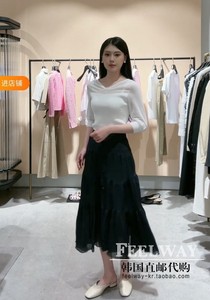 不退换~韩国代购女装2024新款春款 MINE 半身裙 MN2E3-WSC945W