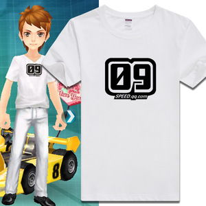 QQ飞车 09 新手服 qq飞车 新手衣服 服装 T恤 短袖 半袖 纯棉男女