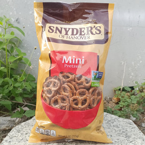 255g现货美国SNYDER'S施耐德普莱Mini蝴蝶形面包酥片装饰饼干