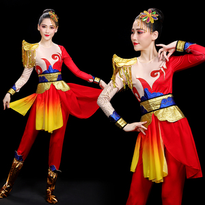 女团演出服套装中国风爵士舞服装练功服男女打歌服年会舞蹈服民族