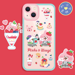 原创草莓卡娜赫拉iphone15透明壳苹果13PM手机壳iphone12硅胶14ProM全包软壳卡通