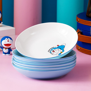 哆啦a梦碗日式陶瓷碗家用单个创意卡通机器猫汤碗面碗碟盘子套装