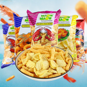 马来西亚进口妙妙香脆片棒鱿鱼卷虾片60g/包膨化薯片可口休闲零食