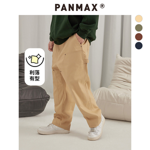 PANMAX大码男装美式潮流休闲九分裤子舒适百搭工装裤YL-KM0007